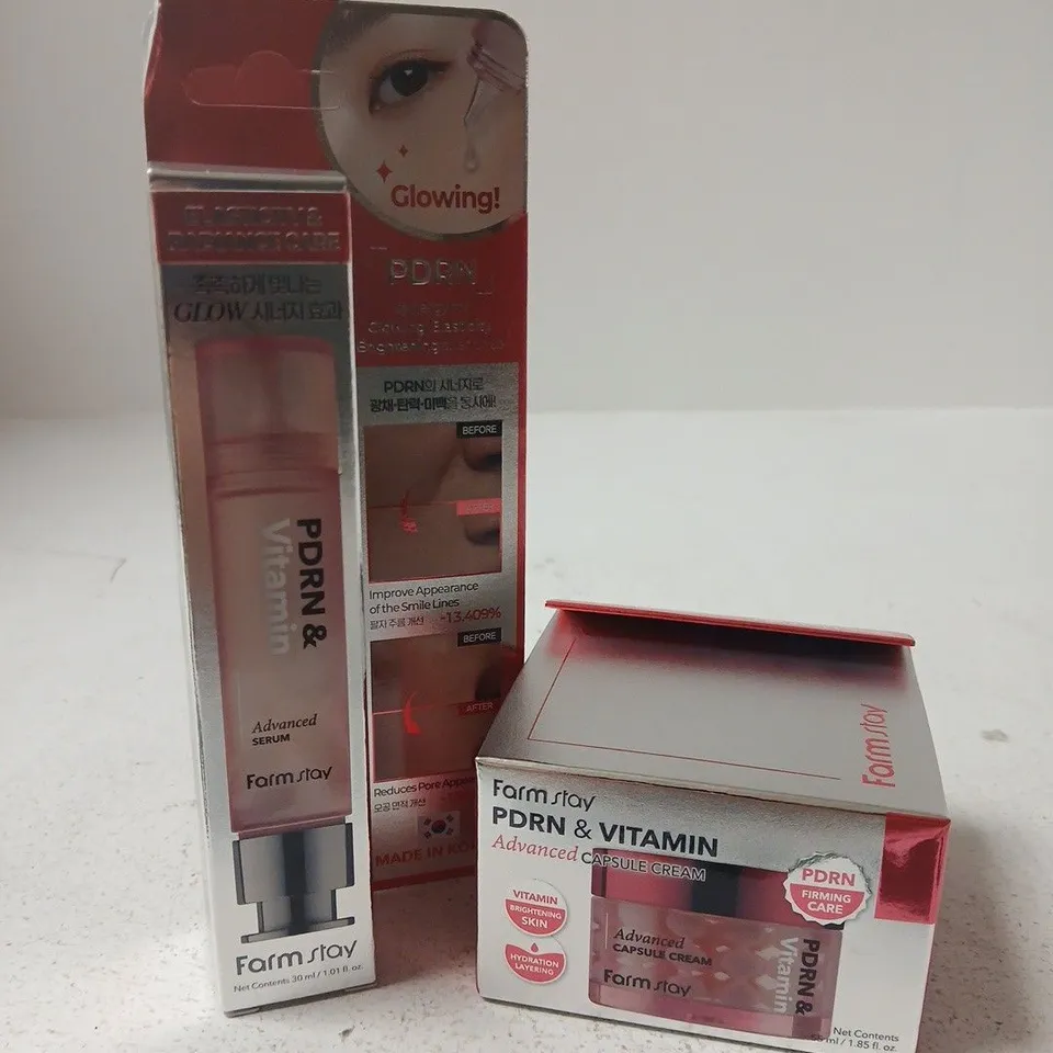 FARM STAY PDRN & VITAMIN ADVANCED SERUM 30ML & CAPSULE CREAM 55ML