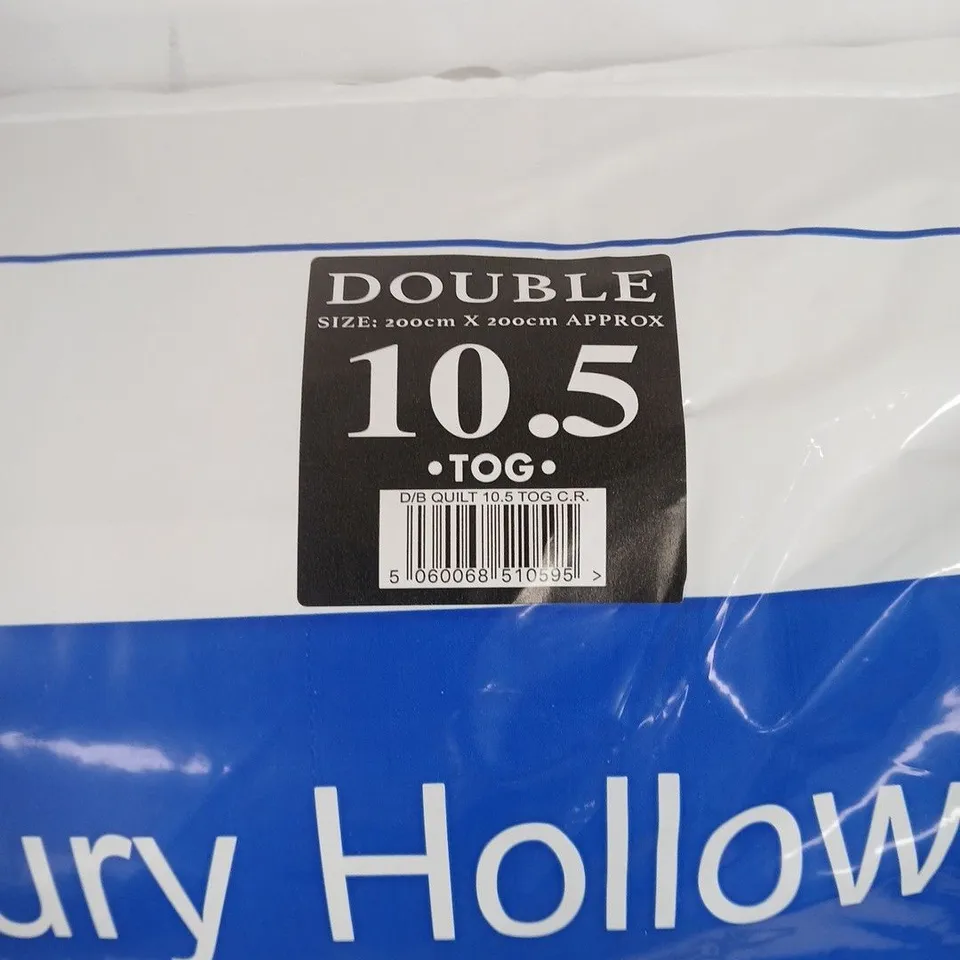 LUXURY HOLLOWFIBRE DOUBLE DUVET – 10.5 TOG, 200X200 CM (APPROX)
