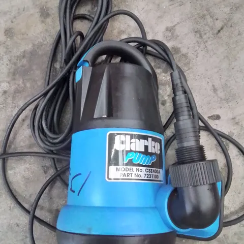 CLARKE SUBMERSIBLE GARDEN PUMP – MODEL CSE400A (PART NO. 7231100)