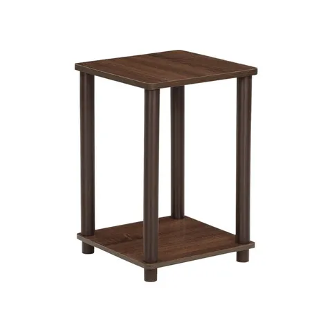 BOXED BERNADETE SIDE TABLE WITH STORAGE COLOUR: WALNUT