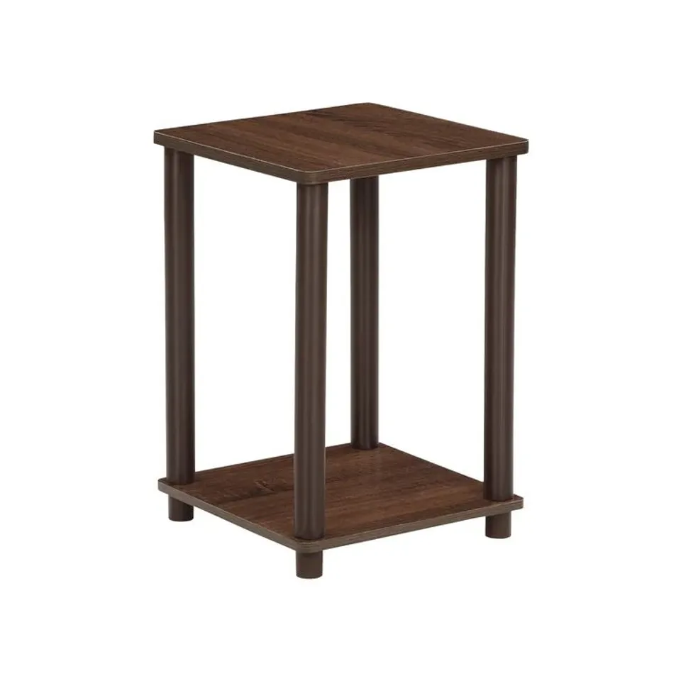 BOXED BERNADETE SIDE TABLE WITH STORAGE COLOUR: WALNUT