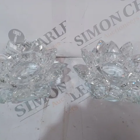 JM BY JULIEN MACDONALD SET OF LOTUS FLOWER TEALIGHT HOLDERS