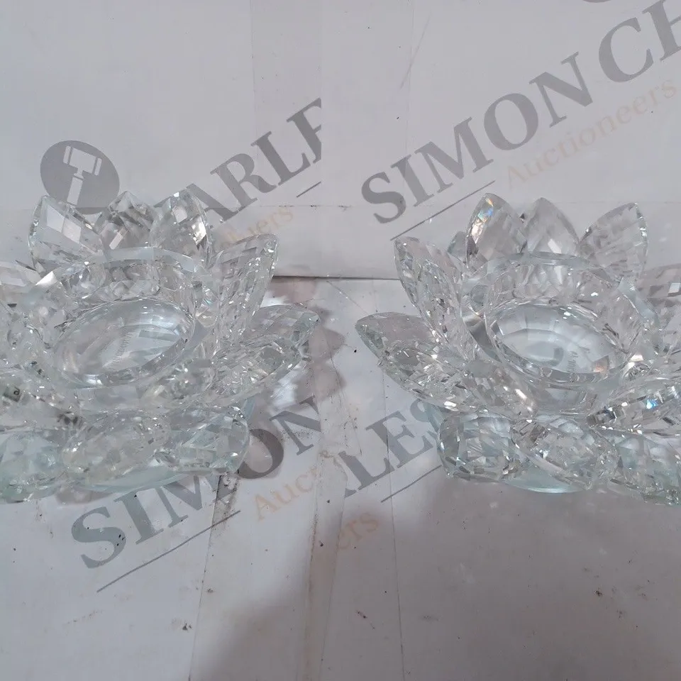 JM BY JULIEN MACDONALD SET OF LOTUS FLOWER TEALIGHT HOLDERS
