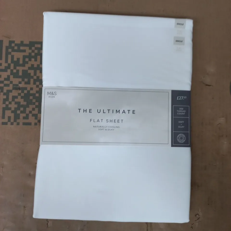 THE ULTIMATE NATURALLY COOLING SOFT & SILKY FLAT SHEET IN WHITE - SINGLE