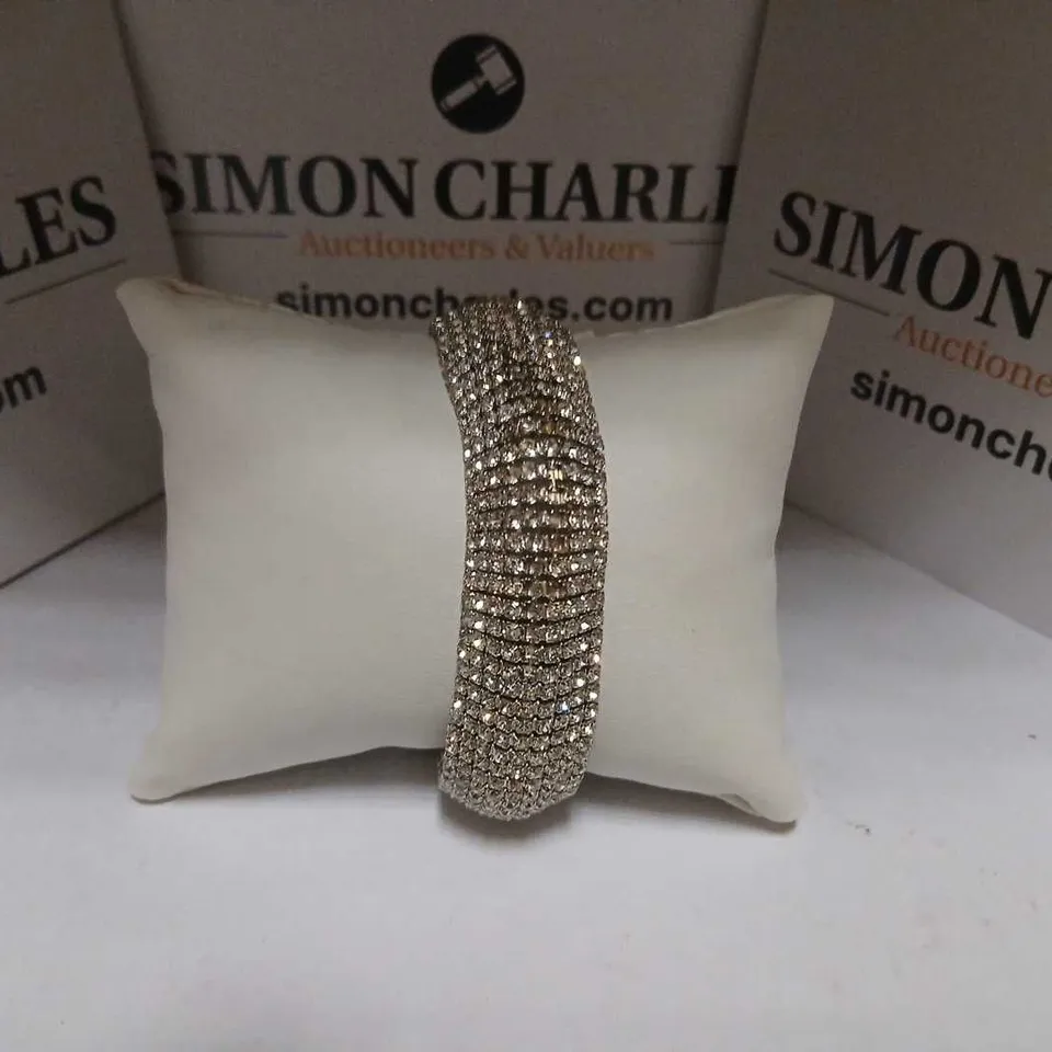 MALIKA CRYSTAL CUFF BRACELET