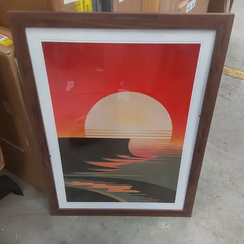 BOXED DECO OCEAN SUNSET NO.2 SINGLE PICTURE