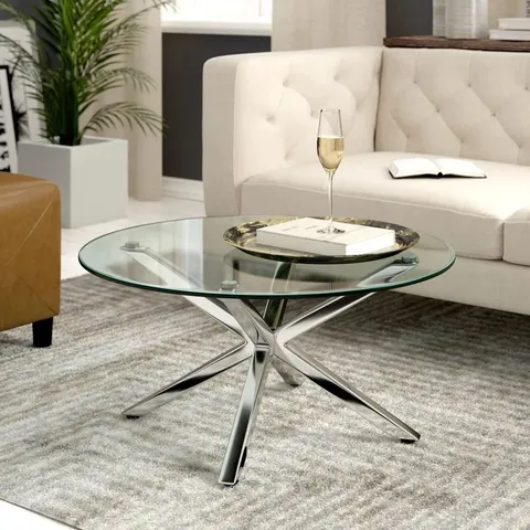 BOXED ADDA CROSS LEGS COFFEE TABLE
