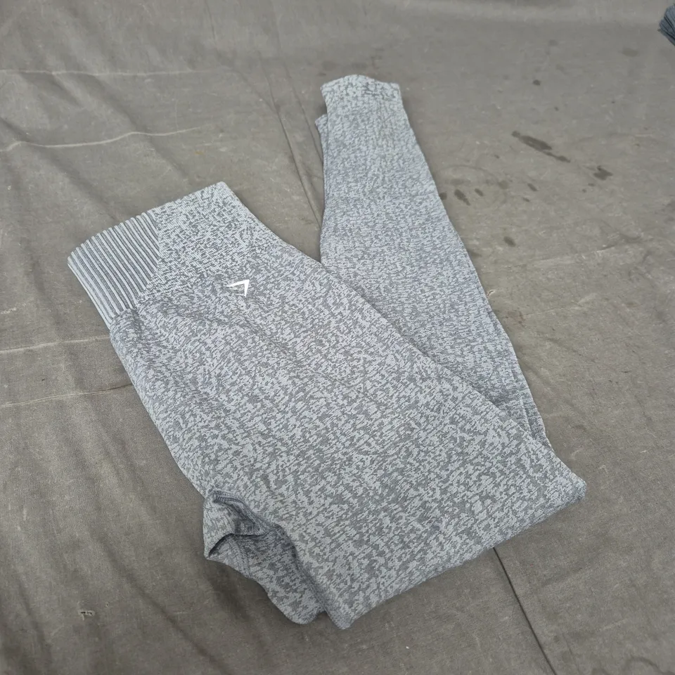 GYMSHARK WOMEN'S LEGGINGS – GREY MARL PATTERN – SIZE S