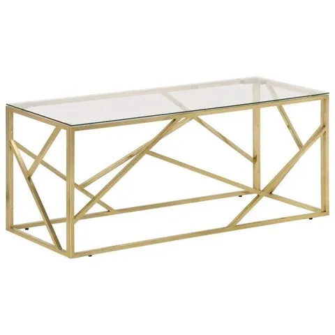 BOXED COFFEE TABLE IN GOLD - 1OF1