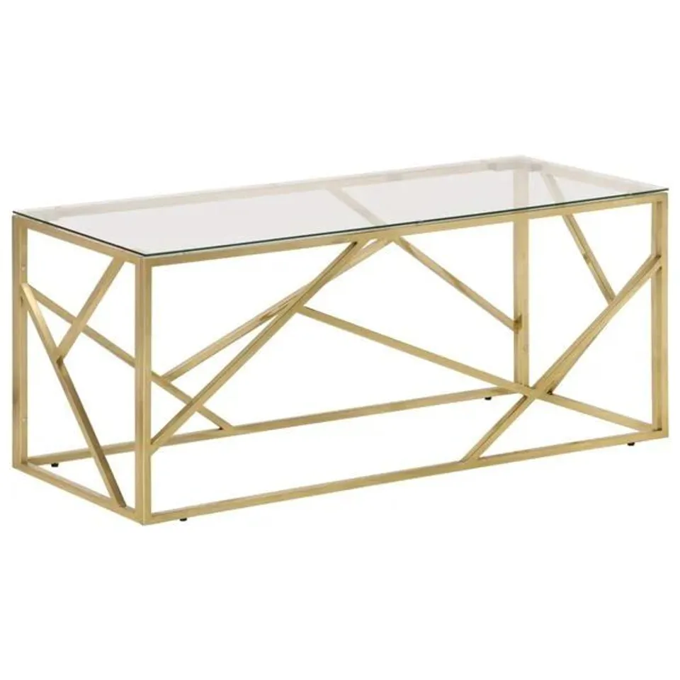BOXED COFFEE TABLE IN GOLD - 1OF1