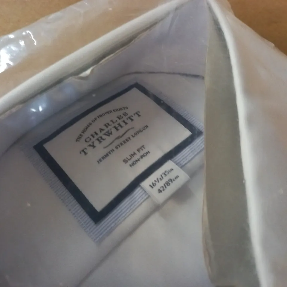 BAGGED CHARLES TYRWHITT SLIM FIT LONG SLEEVE SHIRT - 16 1/2 35"