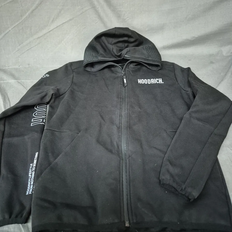 HOODRICH ZIP HOODIE – BLACK, MEDIUM