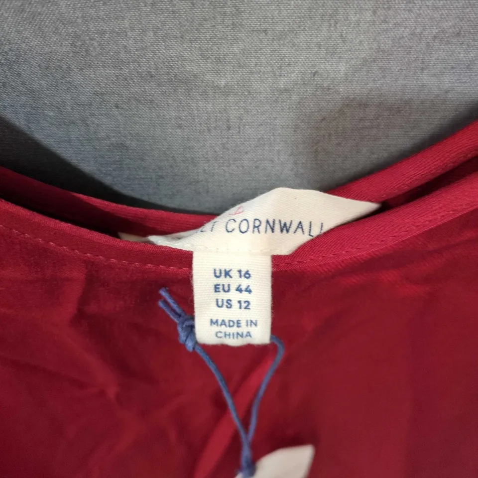 SEASALT CORNWALL WOMEN’S RED SLEEVELESS DRESS – UK16 (EU44, US12)