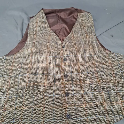 HARRIS TWEED HAND WOVEN WAISTCOAT - SIZE UNSPECIFIED