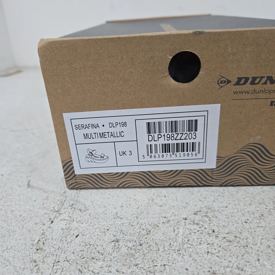 DUNLOP SERAFINA DLP198 MULTI-METALLIC SANDALS – UK 3