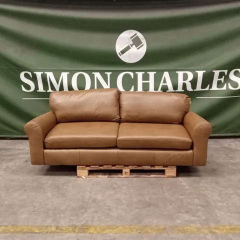 BAILEY 4 SEATER LEATHER SOFA - TAN