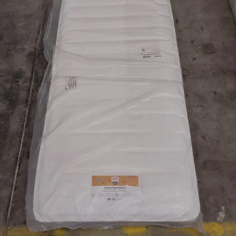 QUALITY BAGGED SILENTNIGHT 3FT SINGLE KIDS GROWTH IMAGINE SPRUNG BUNK MATTRESS 