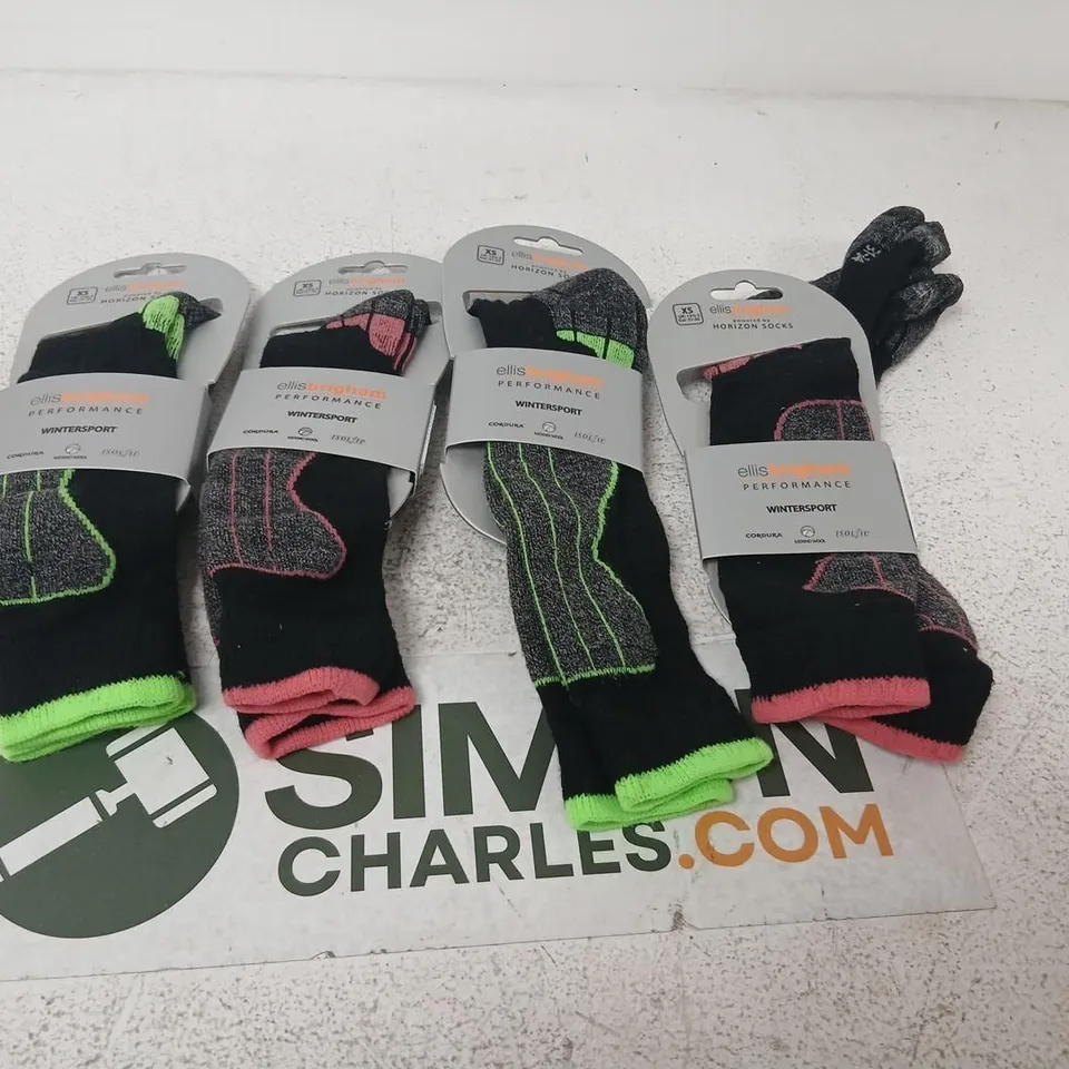 APPROXIMATELY 26 PAIRS OF BRAND NEW ELLIS BRIGHAM HORIZON KIDS SOCKS