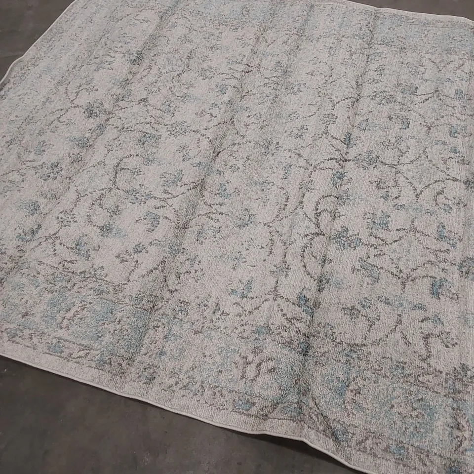 PITTWATER AQUA/WHITE/GREY RUG // SIZE: 200 X 270cm