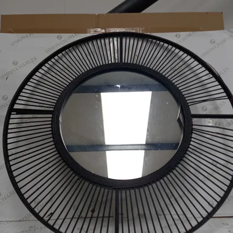 KELLY HOPPEN BAMBOO CIRCULAR MIRROR, BLACK [COLLECTION ONLY]