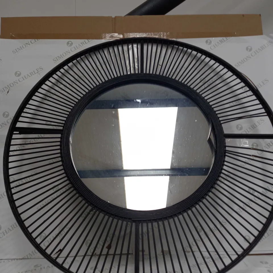 KELLY HOPPEN BAMBOO CIRCULAR MIRROR, BLACK [COLLECTION ONLY]