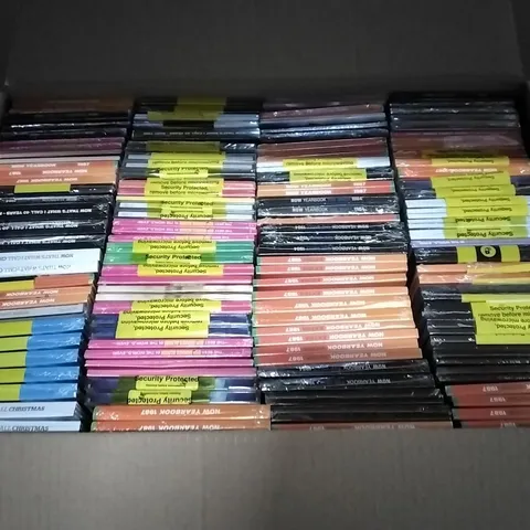 APPROXIMATELY 100 ASSORTED CDS AND DVDS TO INCLUDE NOW THE BEST, NOW YEARBOOK, AND NOW THAT'S WHAT I CALL ETC.