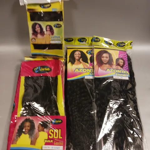 APPROXIMATELY 20 SEALED OLIVIA VEGA BRAID HAIR PIECES IN VARIOUS STYLES & COLOURS