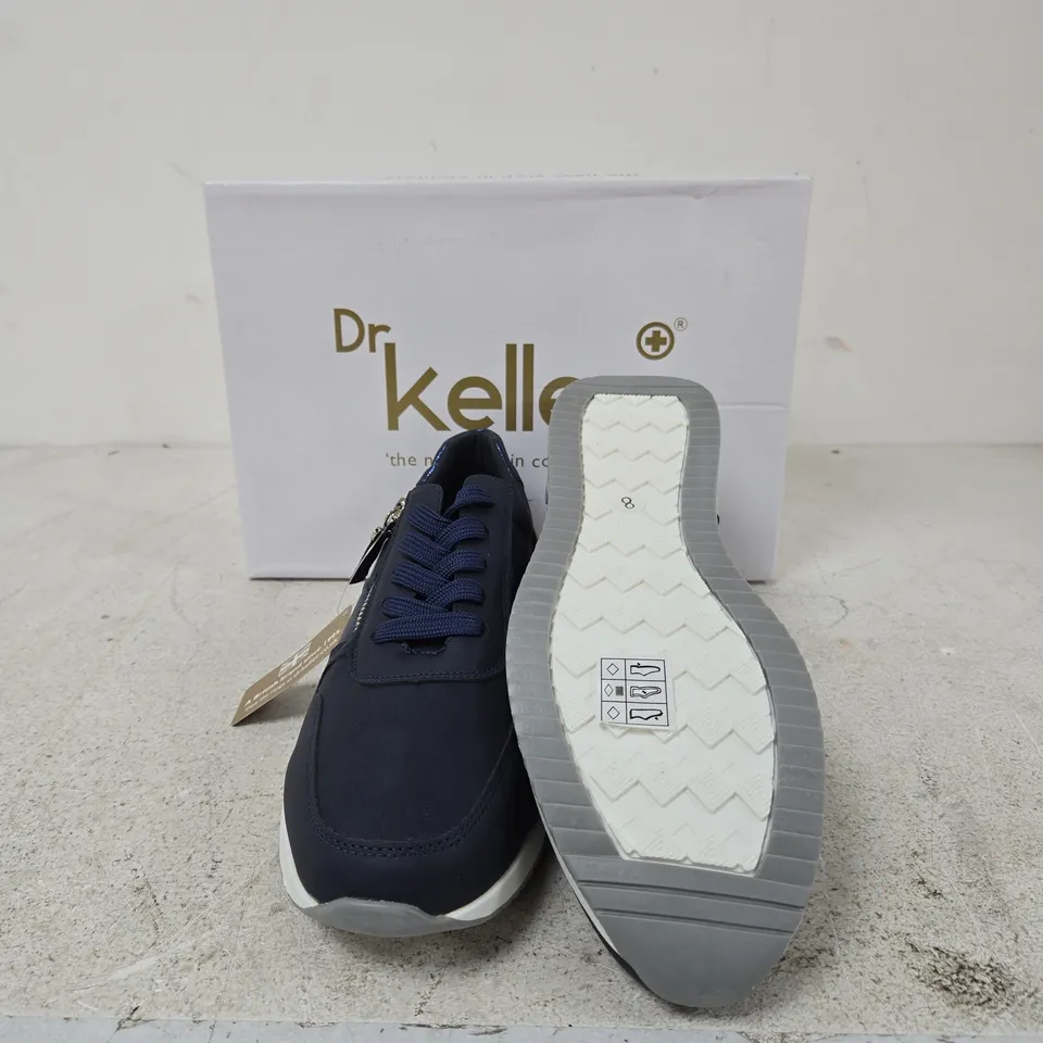DR KELLER NAVY TRAINERS WITH METALLIC DETAILS – UK 8
