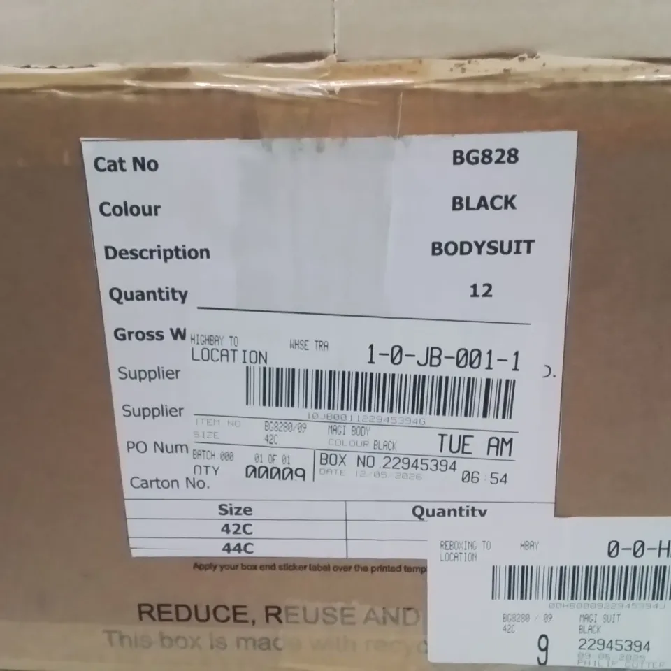 BOXED BRAND NEW APPROXIMATELY 12 MAGISCULPT BLACK BODYSUIT SIZE 42C