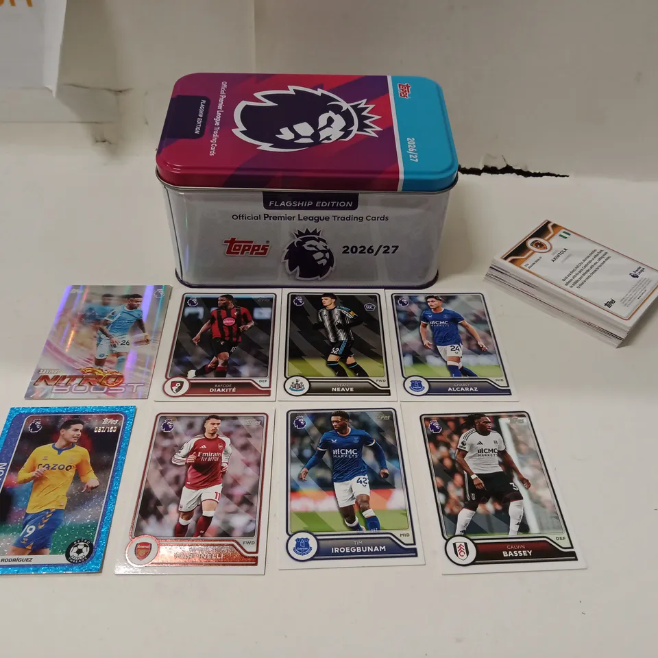 PREMIER LEAGUE TRADING CARDS TIN WITH ASSORTMENT OF CARDS (TOPPS 2026/27)