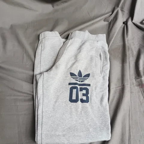 ADIDAS GREY TRACKSUIT JOGGERS SIZE M