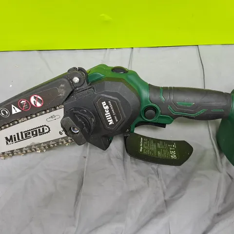 MILLEGU BRUSHLESS MINI CHAINSAW – 21V CORDLESS, 5-INCH PORTABLE 