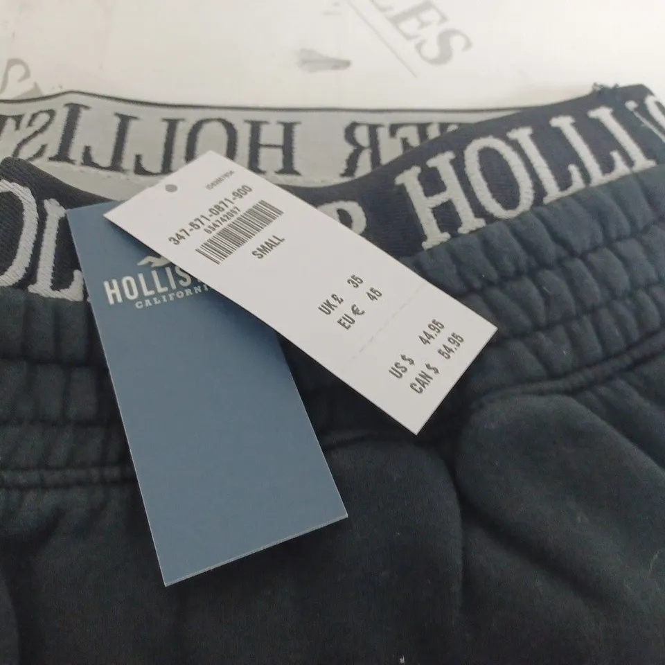 HOLLISTER BLACK JOGGERS - SMALL