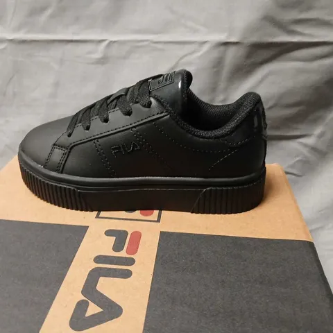 FILA PANACHE KIDS' SNEAKERS – BLACK/BLACK, SIZE 10 CH