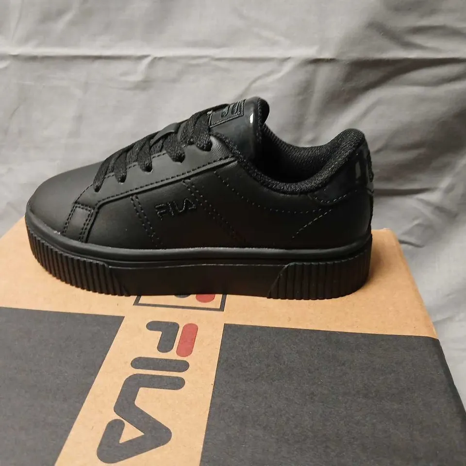 FILA PANACHE KIDS' SNEAKERS – BLACK/BLACK, SIZE 10 CH