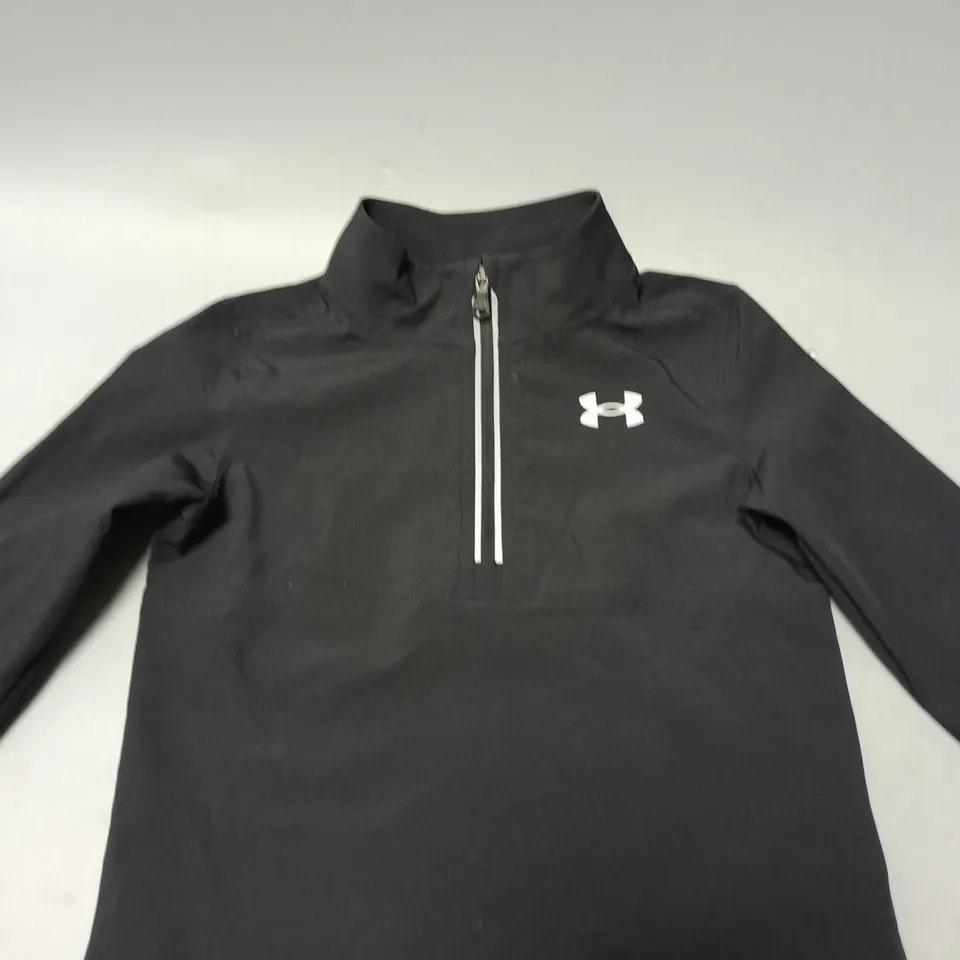 UNDER ARMOUR BLACK QUARTER ZIP - 18-24 MONTHS