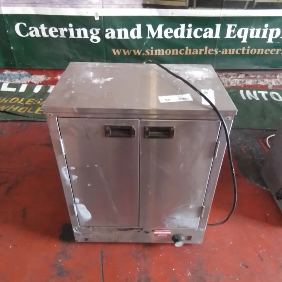 COMMERCIAL SMALL DOUBLE DOOR HOT CUPBOARD