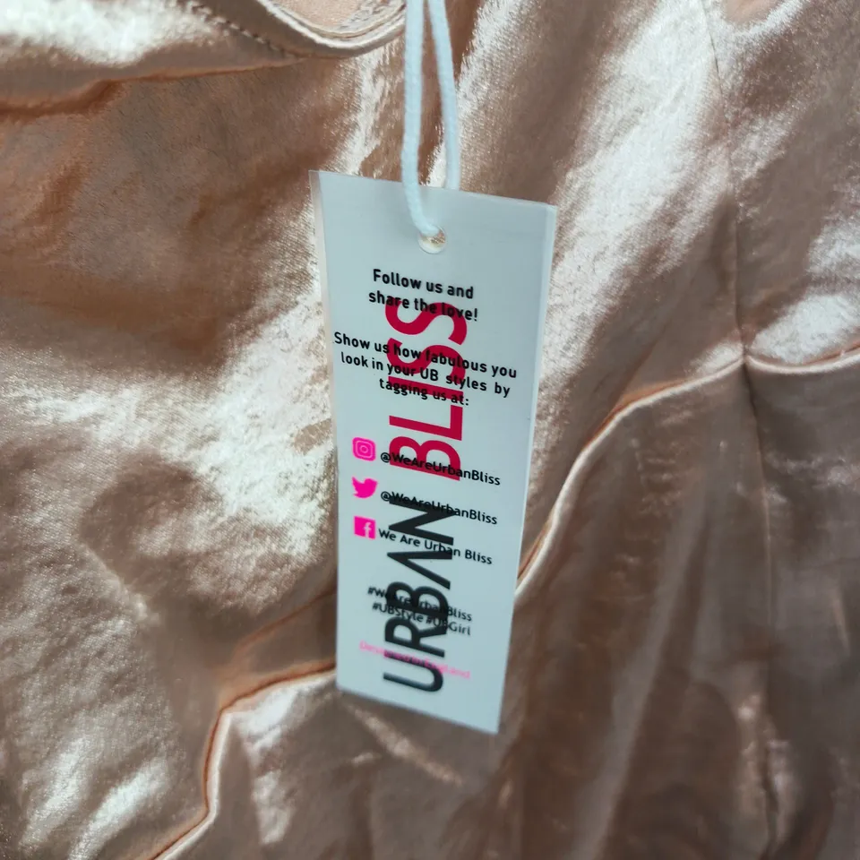 BOX OF APPROXIMATELY 20 URBAN BLISS CHAMPAGNE SATIN SLIP DRESS – WOMEN'S - SIZES 14 / 16 