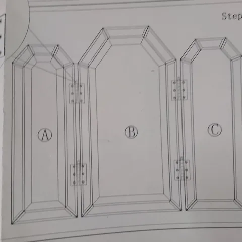 BOXED 3 PANEL MIRROR