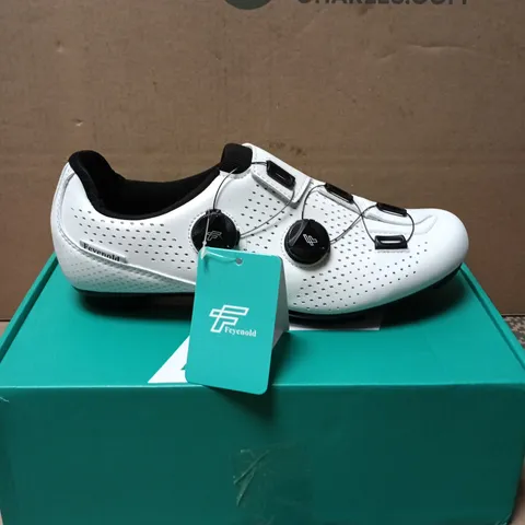 FEYENOLD CYCLING SHOES – WHITE, UK 8 (EU 43) – MEN'S ROAD SHOES WITH DIAL CLOSURE