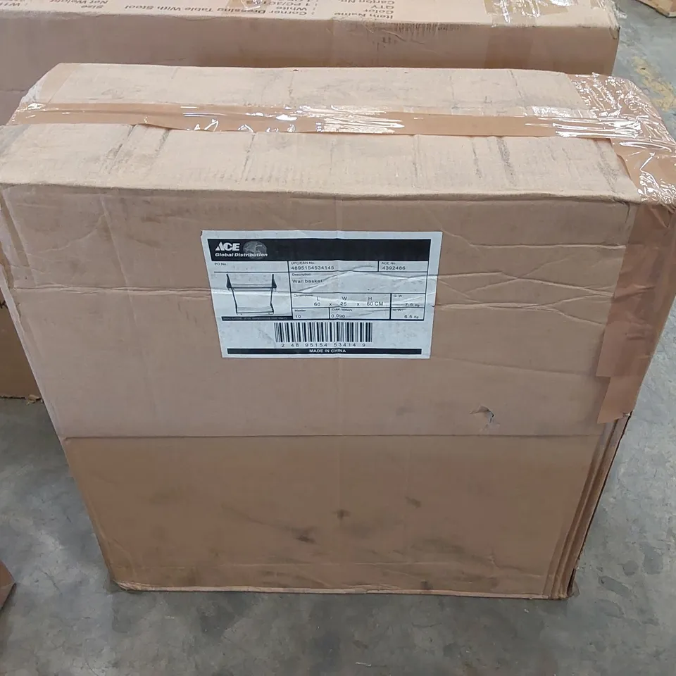 TEN BRAND NEW BOXED DESIGNER WALL BASKET - BLACK