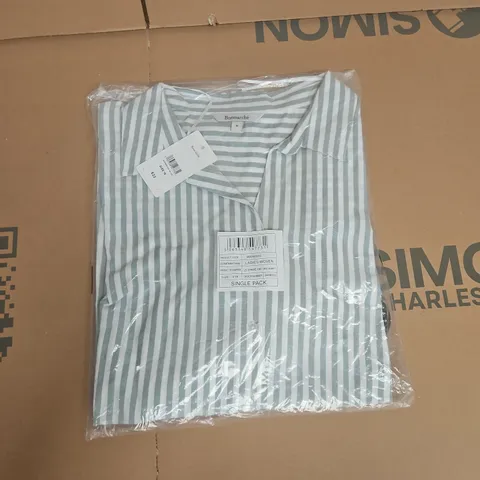 BAGGED BONMARCHE LADIES WOVEN LS STRIPE OXFORD SHIRT - 18