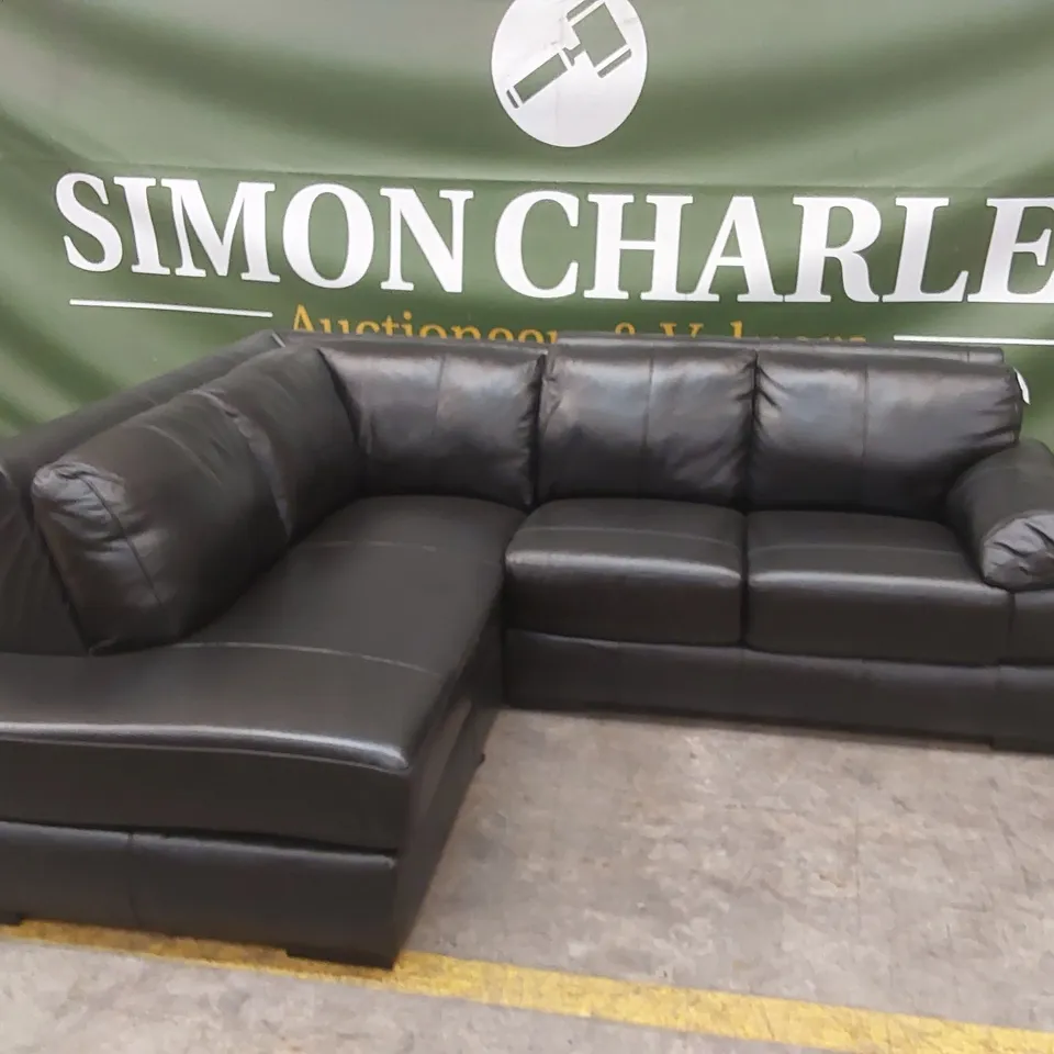 MARLOW CORNER LEATHER CHAISE SOFA RRP £2399