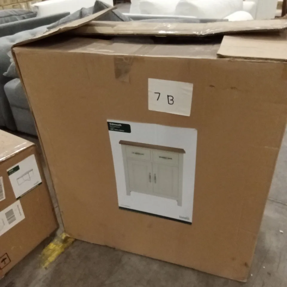BOXED DUNELM SIDMOUTH MINI SIDEBOARD - CREAM