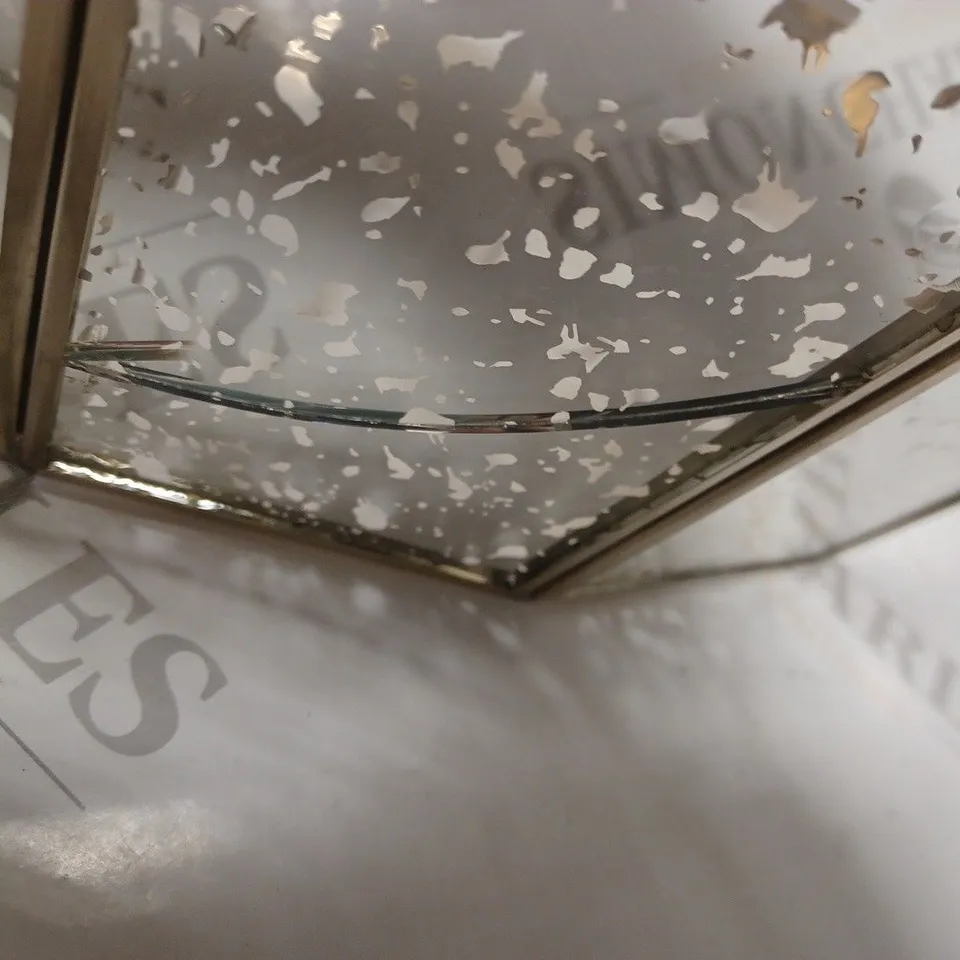 JOHN LEWIS ROMY MIRRORED GLASS PENTAGON LIGHT FITTING 