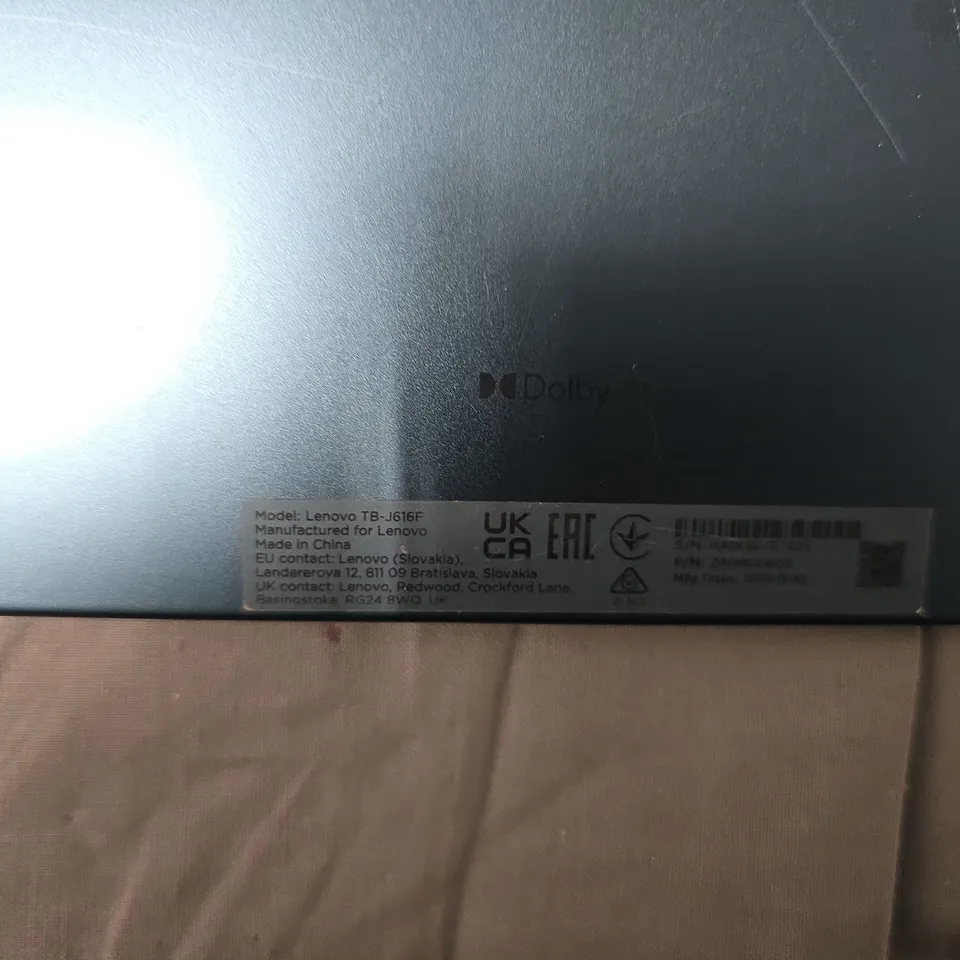 LENOVO TB-J616F TABLET – BLUE TWO-TONE BACK WITH DOLBY ATMOS BRANDING