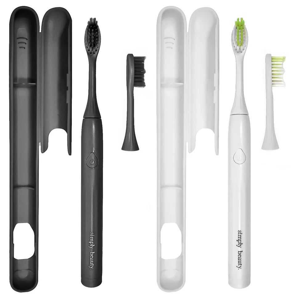 SIMPLY BEAUTY SIMPLY SMILE SONIC TOOTHBRUSH DUO WITH 4 BRUSH HEADS