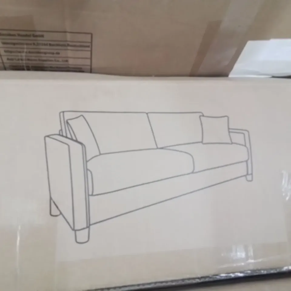 BOXED 2 SEATER SOFA CORDUROY - DARK GREY