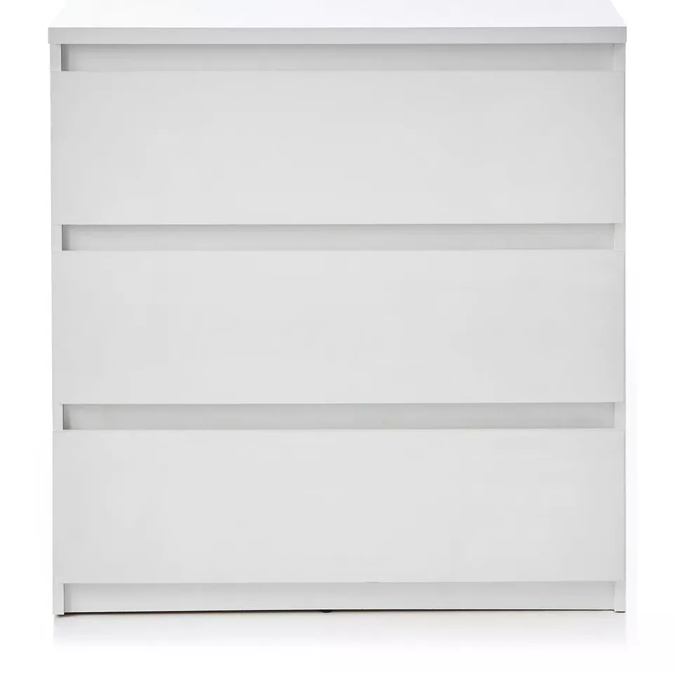 LISSON 3 DRAWER CHEST - WHITE - COLLECTION ONLY RRP £89