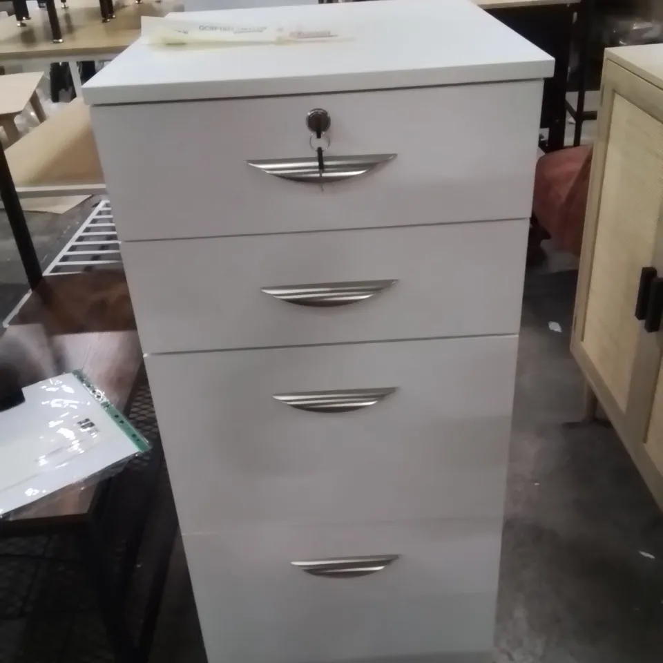BETTILOU 4 DRAWER FILING CABINET WHITE 
